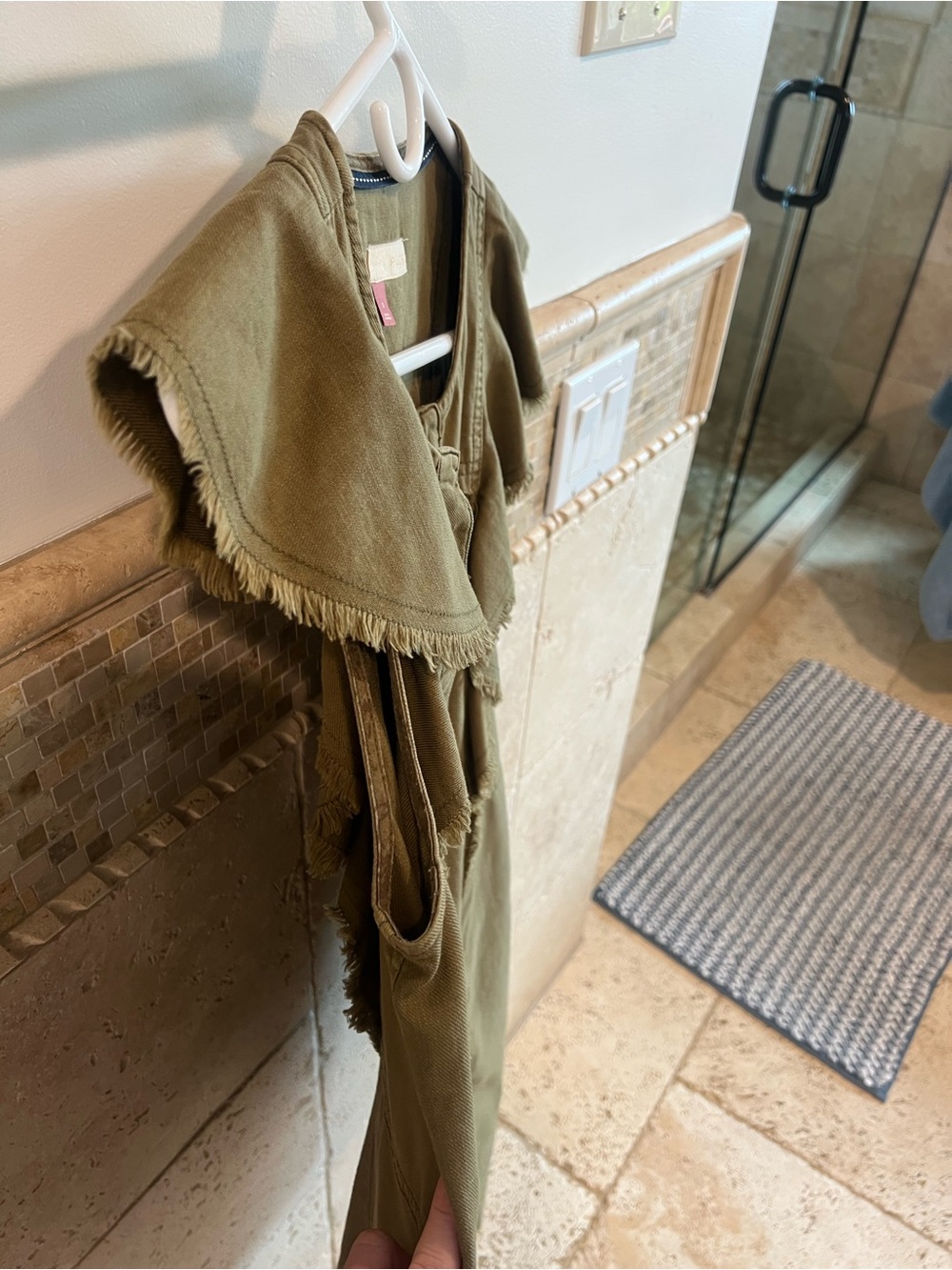 Pilcro Olive Ruffle-Trim Button Front Dress - Picture 5 of 8